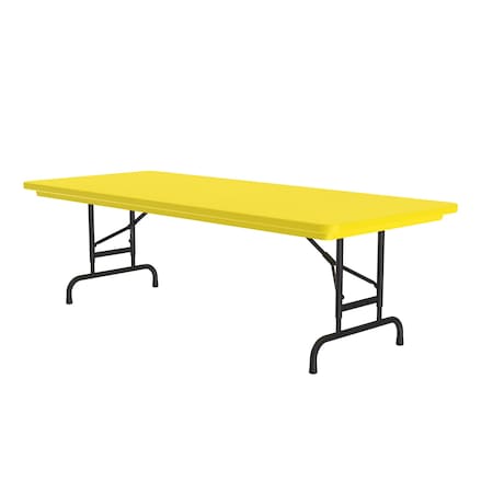 Correll Folding Table, Plastic Top, Yellow RA3072-28